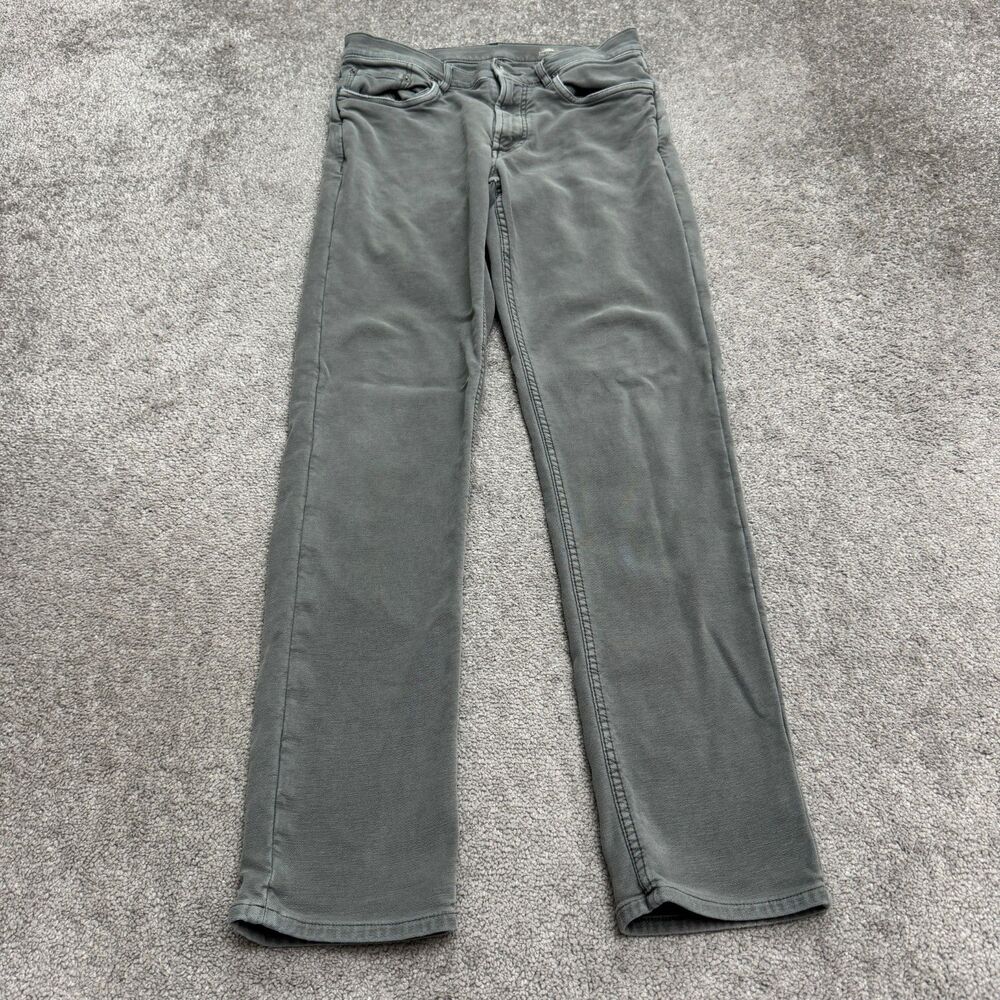 Faherty Regular Fit Straight Leg Denim Jeans Mens 31 Gray Charcoal Wash Stretch